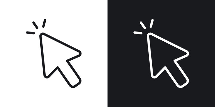 Cursor icon web design element. line icon