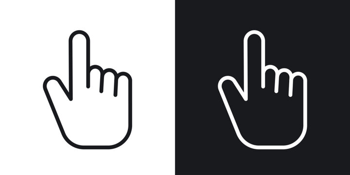 Cursor icon web design element. line icon