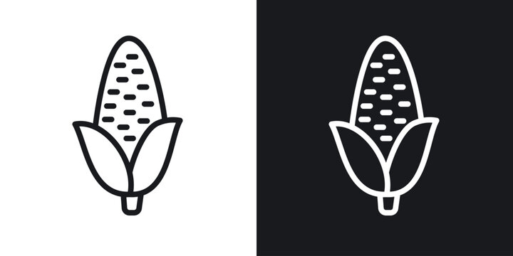 Corn icon web design element. line icon