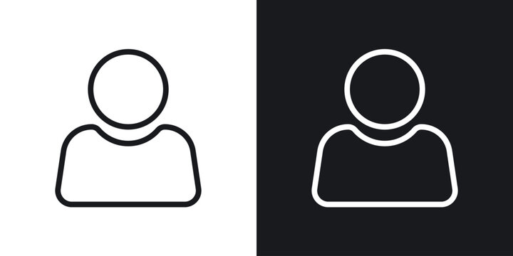 User icon web design element. line icon