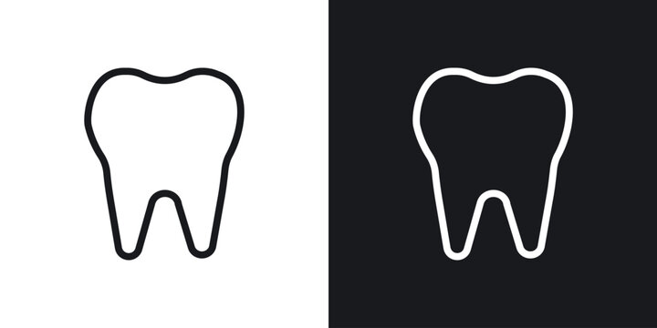 Tooth icon web design element. line icon