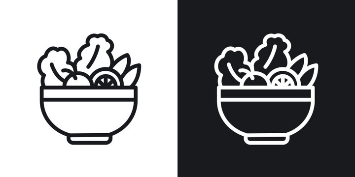 Salad icon web design element. line icon