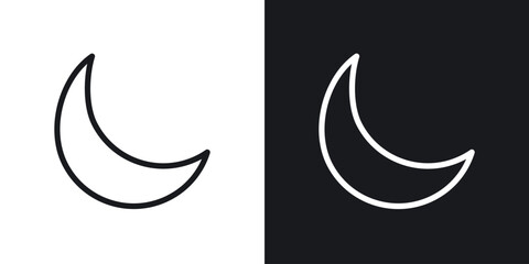 Moon icon web design element. line icon © ramsey