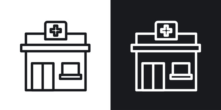 Pharmacy icon web design element. line icon