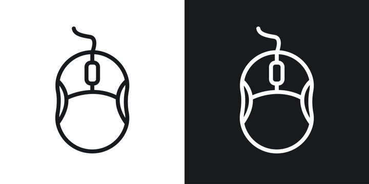 Mouse icon web design element. line icon