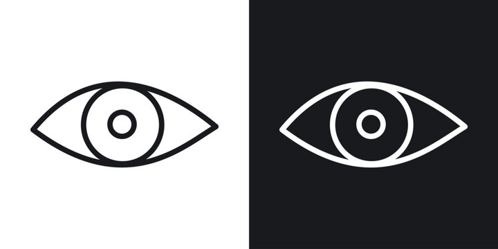 Eye icon web design element. line icon