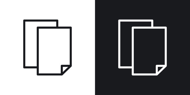 Copy icon web design element. line icon