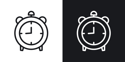 Fototapeta premium Alarm clock icon web design element. line icon