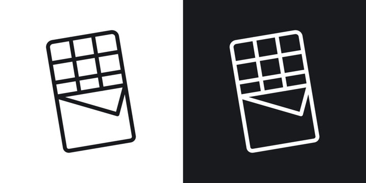 Chocolate icon web design element. line icon