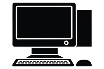 Fototapeta premium desktop computer vector icon