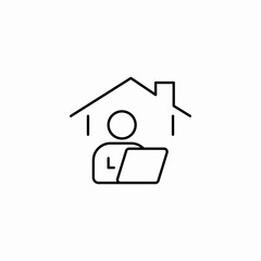 remote work icon sign vector