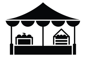 Obraz premium farmers market stalls vector icon