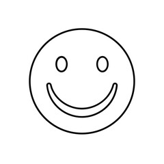 Fototapeta premium Outline of a smiley face on transparent background