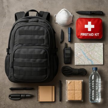 Be Prepared and Ready: Essential Emergency Survival Kit for Peace of Mind, Safety, and Disaster Preparedness. Use for Outdoor Adventures, Travel, or Home Security