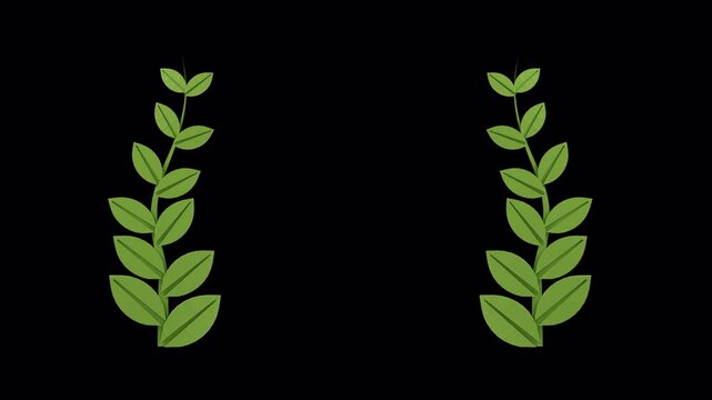 Green Shape Paper Cut Decorative Element