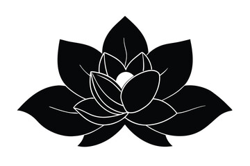 magnolia flower vector icon © Pallobroy