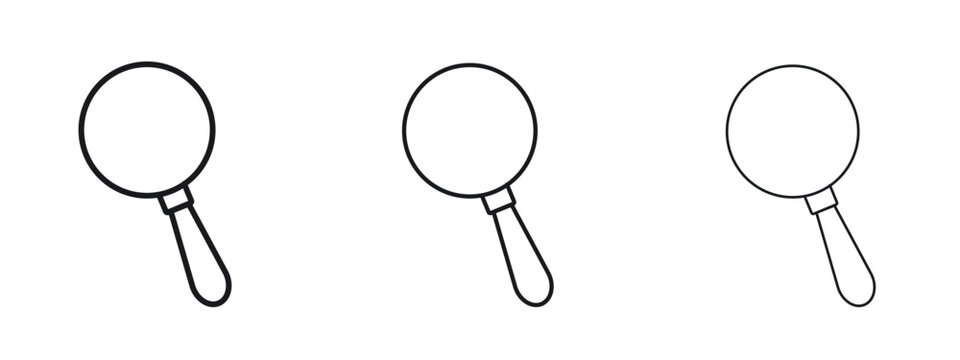 Search icon logo black pictogram set. Graphic simple vector icon