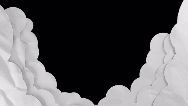 Paper Clouds Layer soft sky shapes for gentle festive scenes