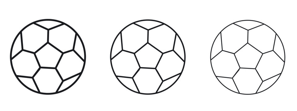 Football icon logo black pictogram set. Graphic simple vector icon