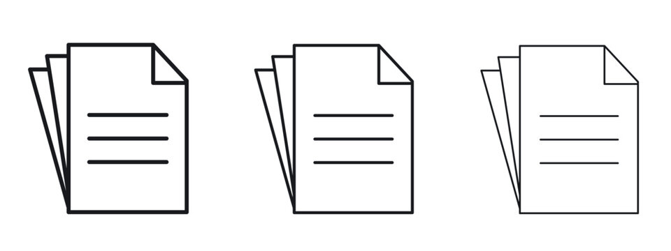 Duplicate icon logo black pictogram set. Graphic simple vector icon