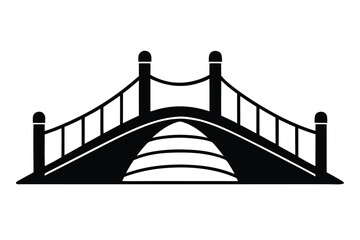 pedestrian bridge vector icon