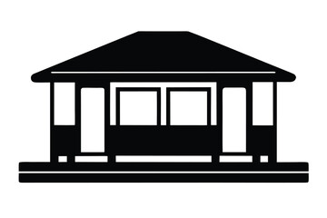 public transport stop vector icon