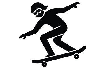 skateboarder vector icon