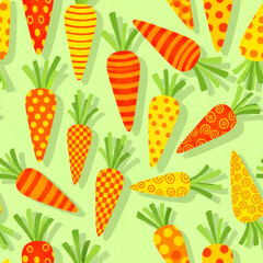 fun colorful carrot pattern for easter spring designs