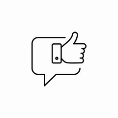 message like react icon sign vector