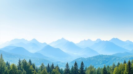 Obraz premium Landscape with mountains, view, nature, mountain range, clear sky