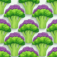 vibrant broccoli pattern fresh healthy and repeatable design