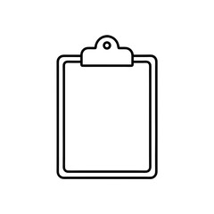 Simple clipboard icon on transparent background