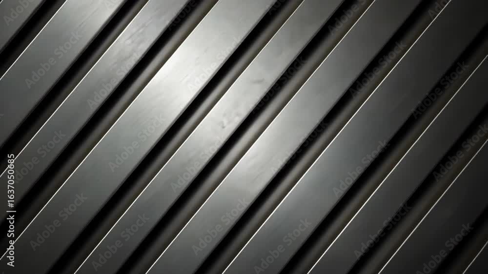 Poster metallic diagonal textures: a close-up view showcasing intricate geometric patterns formed by parall