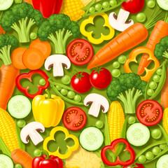 vibrant veggie seamless pattern fresh produce background for healthy eating designs