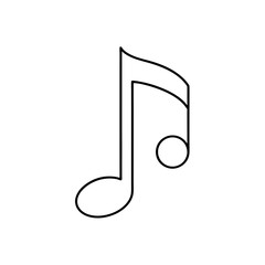 Simple music notation on transparent background