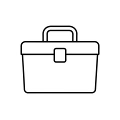 Outline toolbox icon on transparent background
