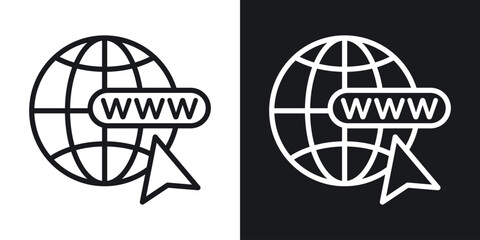 Website icon thin line outline art. Doodle graphics