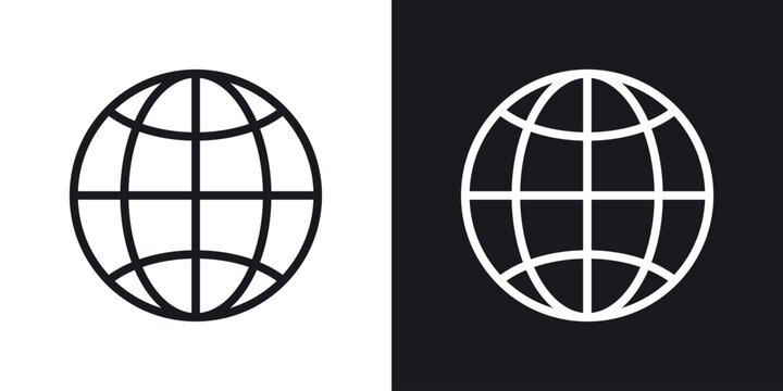 Web icon thin line outline art. Doodle graphics