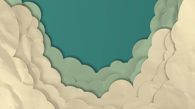  Paper Cut Cloud Layer Background
