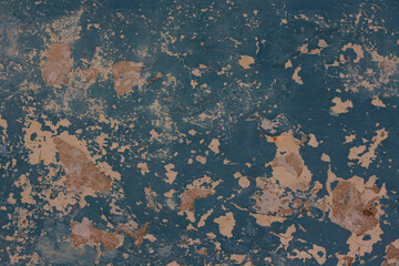 Old peeled paint on wall