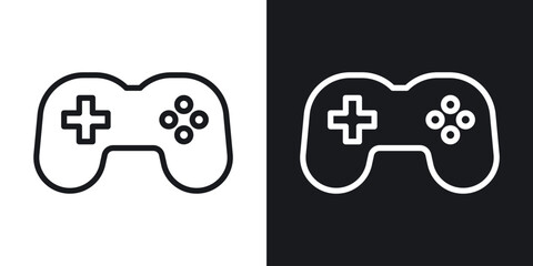 Game controller icon thin line outline art. Doodle graphics © ramsey