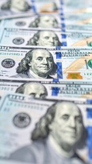 Close-up of US dollar bills