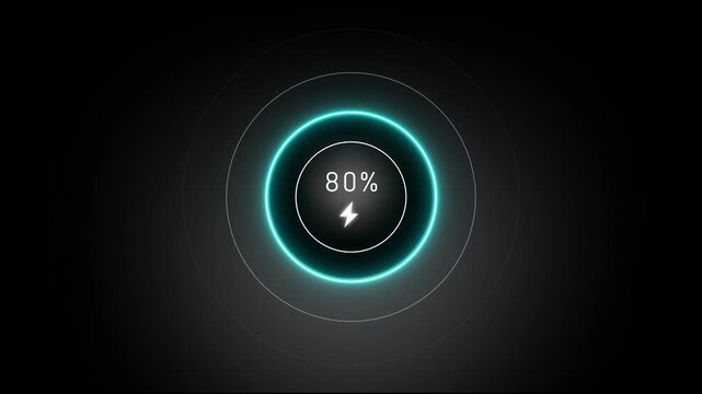 Loading screen at 96%, screen cell phone display while charging battery 96%.