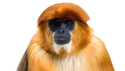 Obraz premium Close-up of a reddish-brown monkey
