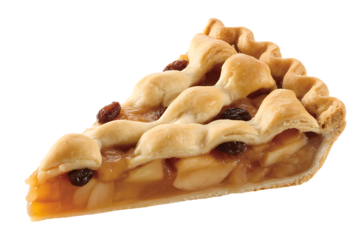 Irresistible slice of apple pie with flaky crust and juicy filling ready for a sweet treat