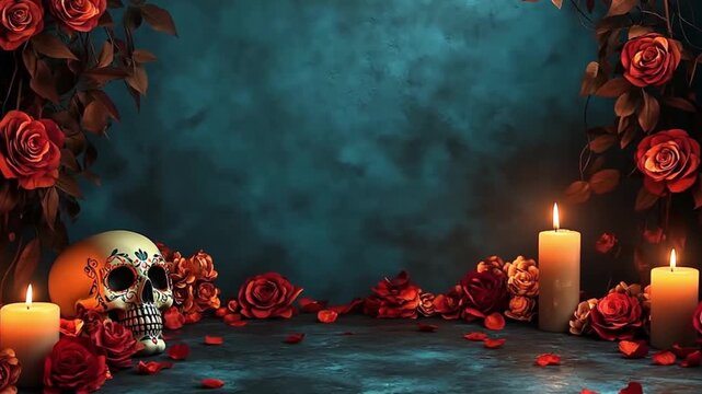 dia de los muertos background	
