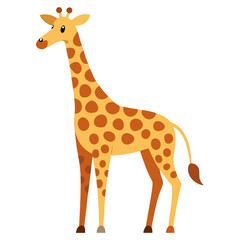 Obraz premium vector illustration of giraffe, standing tall, abstract