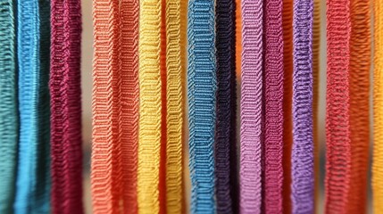 Colorful Woven Cords: Texture & Hues