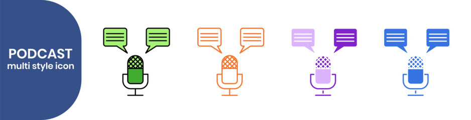 podcast icon element for design