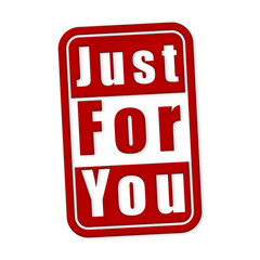 just for you text sign element for social media